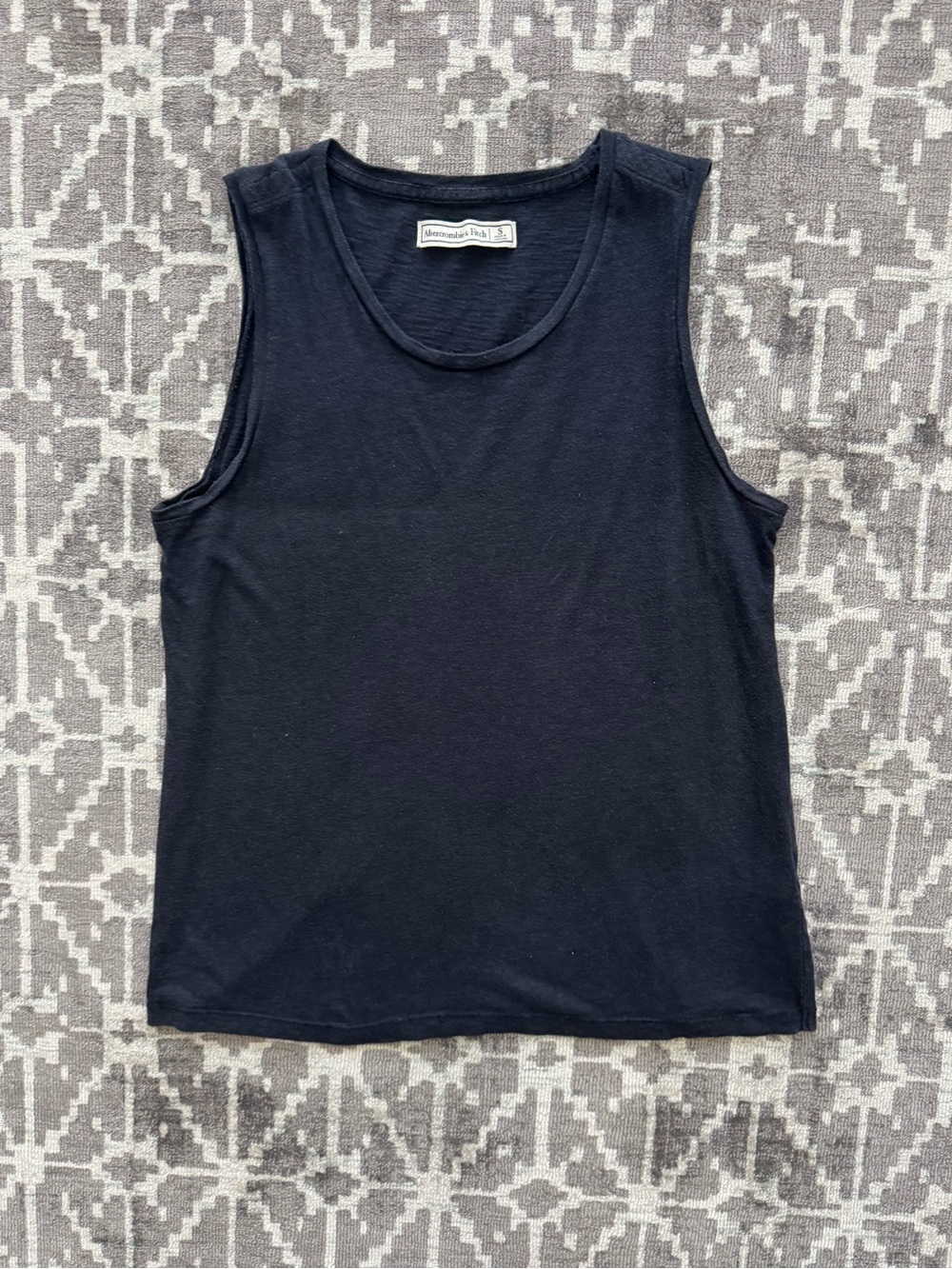Abercrombie & Fitch Navy Sleeveless Tank Top Size Small Soft Cotton Blend